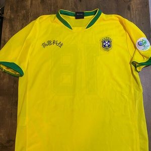 Brazil Soccer Jersey w/ patches AOQUE TAG